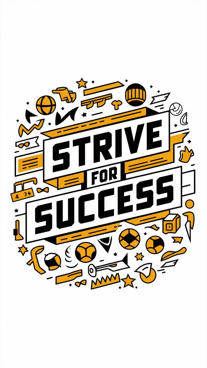 Strive For Success Motivational Graphic
