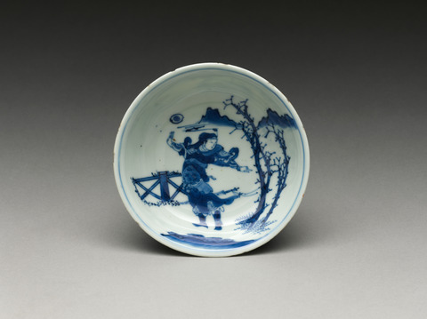 Blue and White Figure Porcelain Bowl