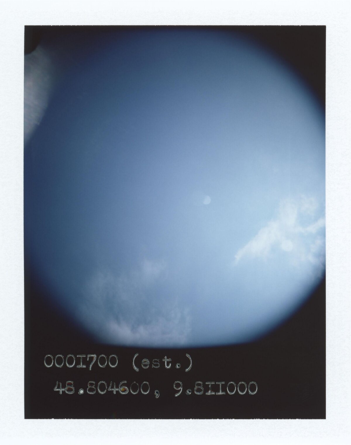 Circular Blue Sky With Coordinates