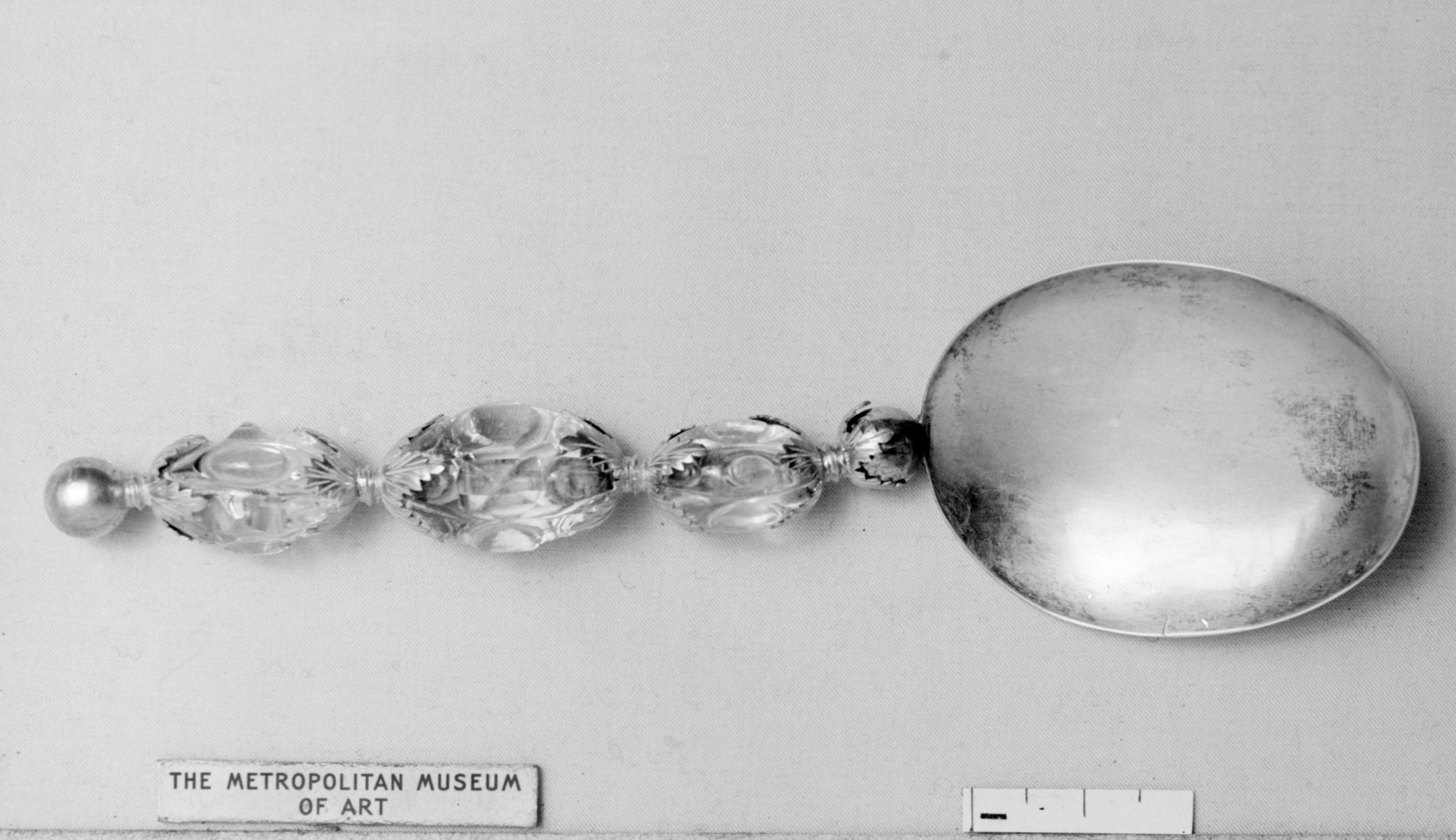 Carved Handle Silver Spoon