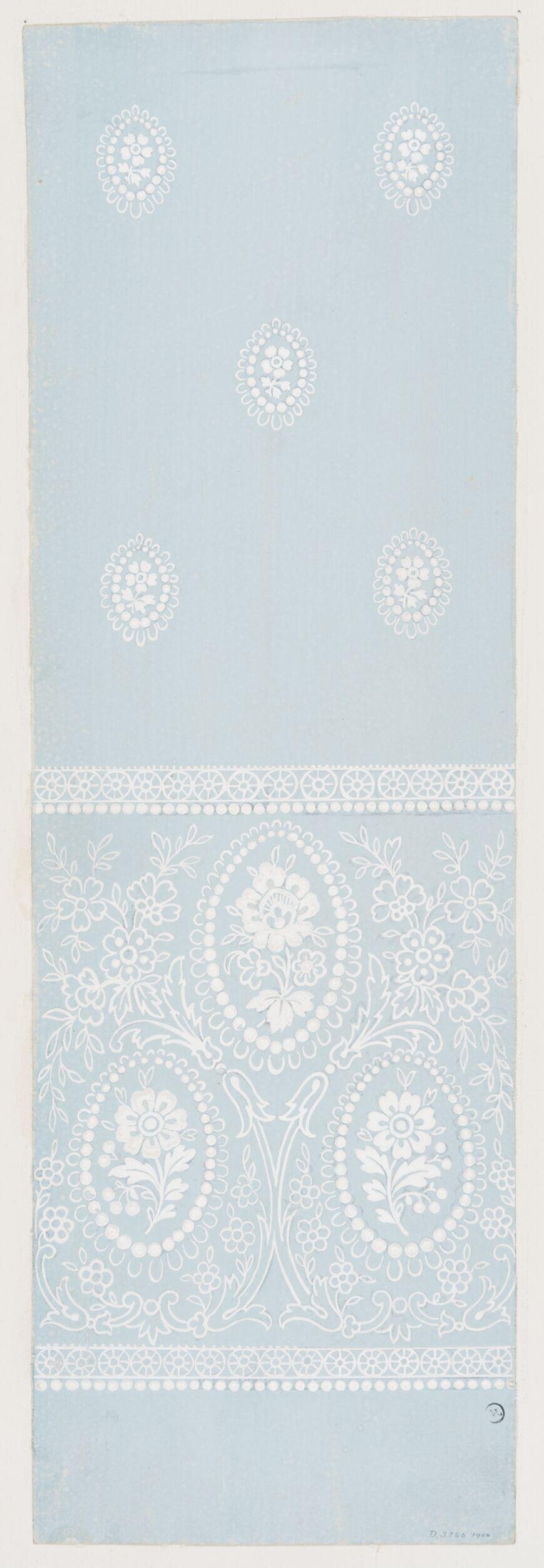 Light Blue Floral Lace Pattern Design