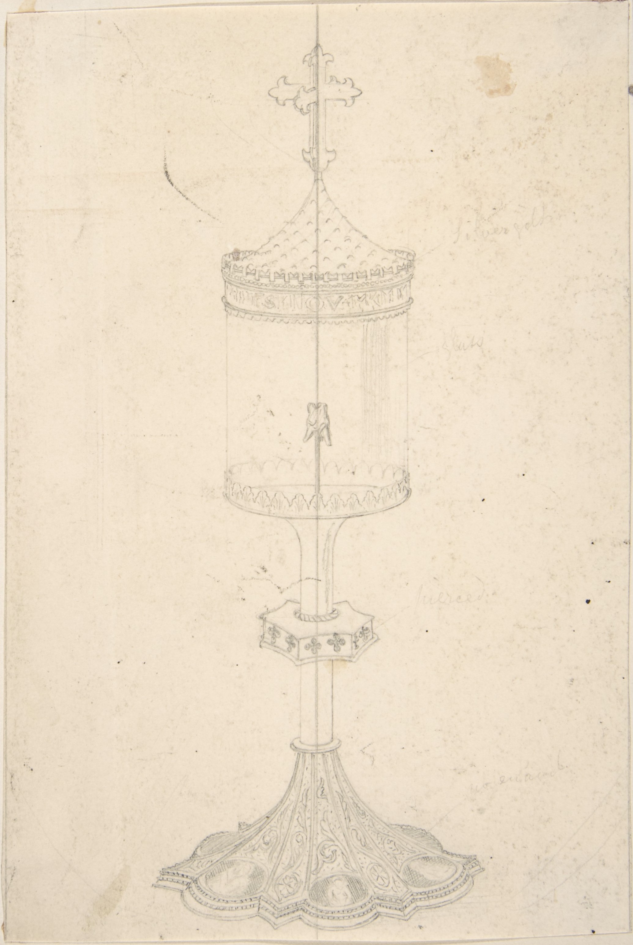 Pencil Sketch of Liturgical Stand