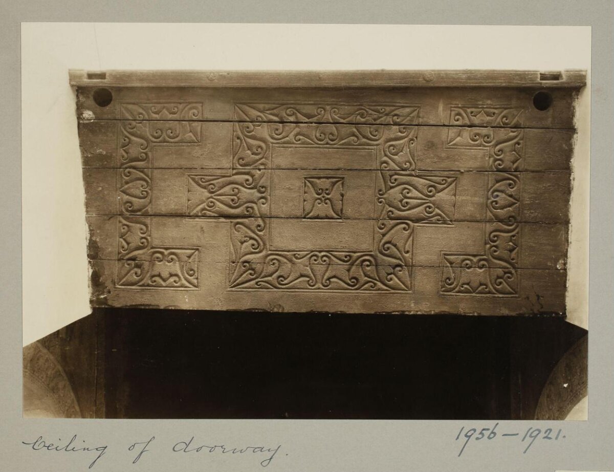 Carved Wooden Doorway Ceiling