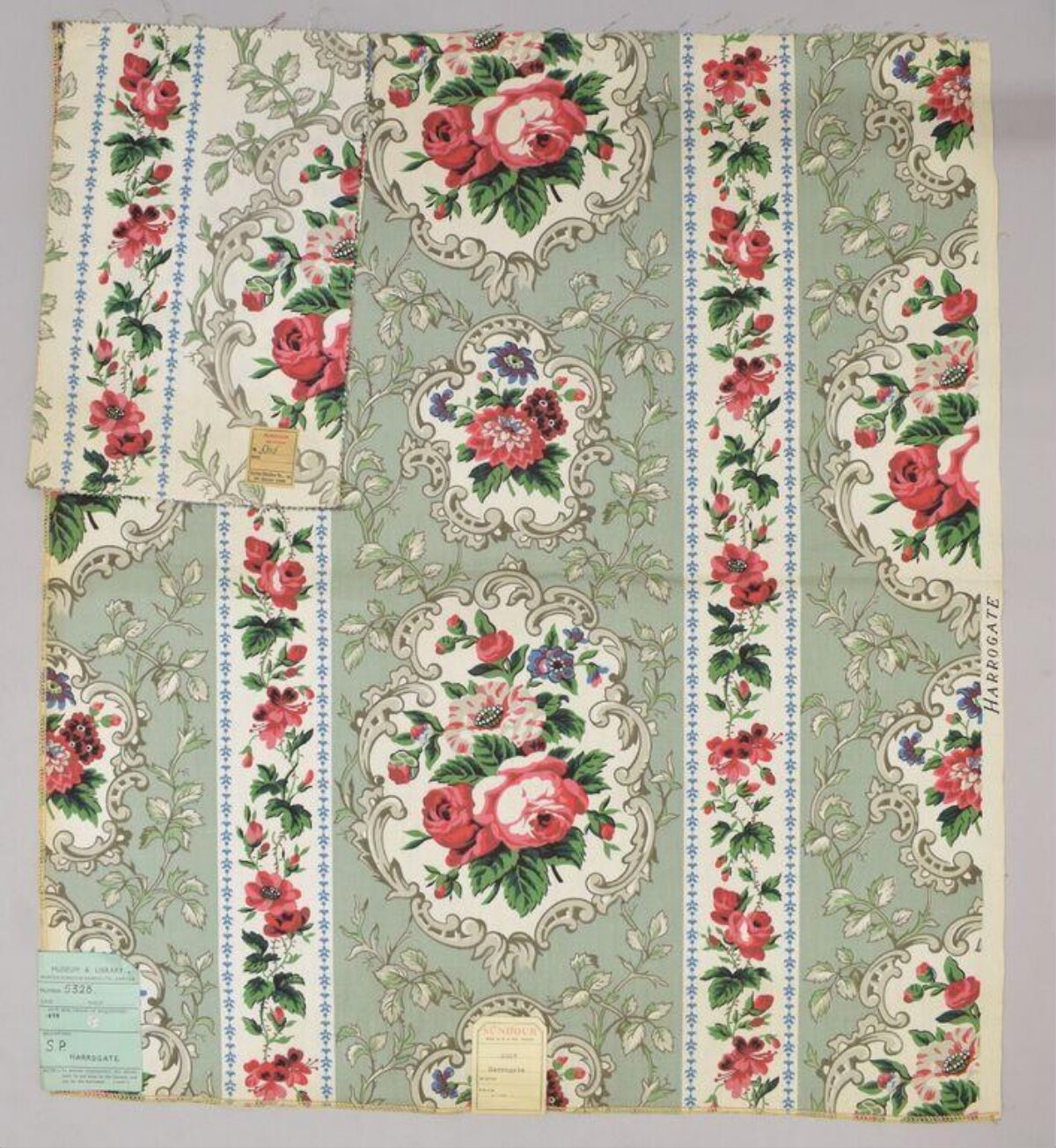 Vintage Floral Printed Fabric Samples