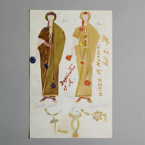 Watercolor Costume Design Sketch