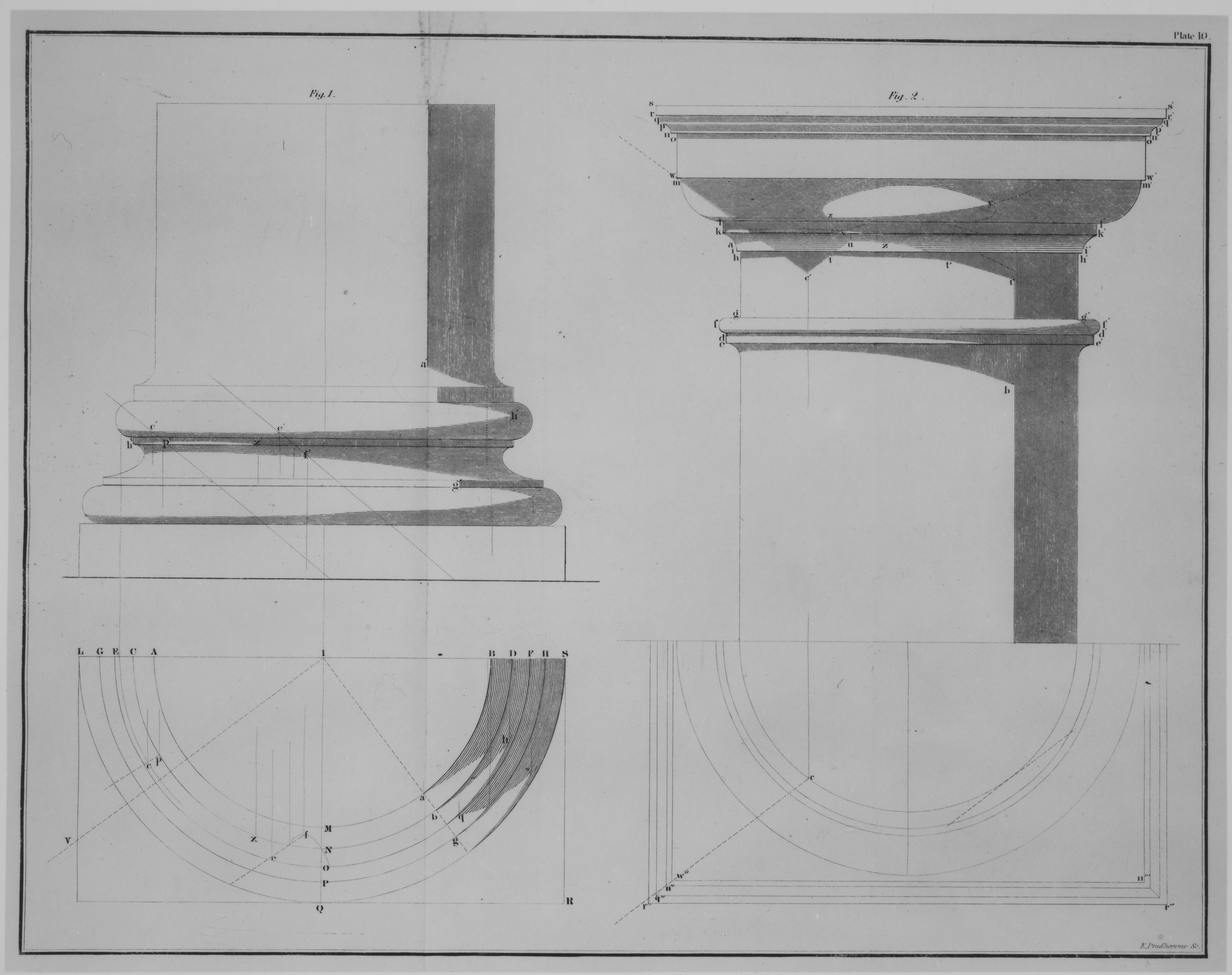 Classical Column Architectural Drawing