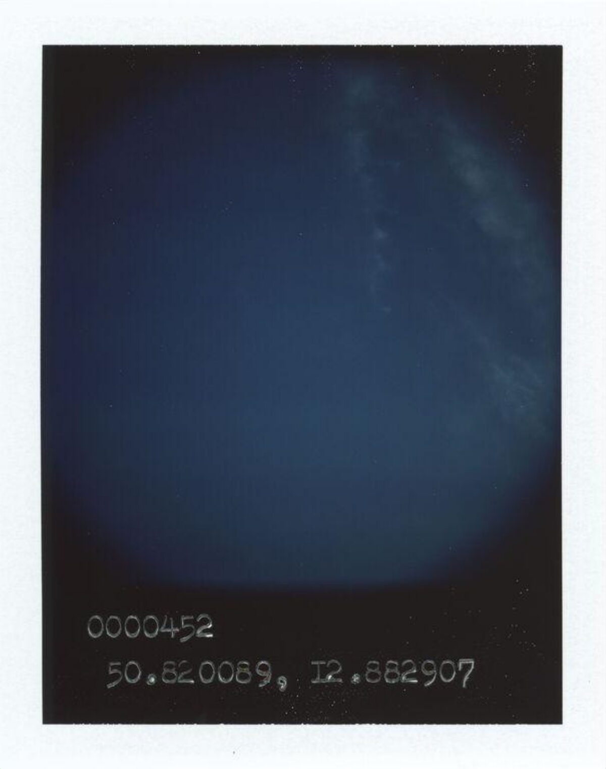Deep Blue Sky With Coordinates