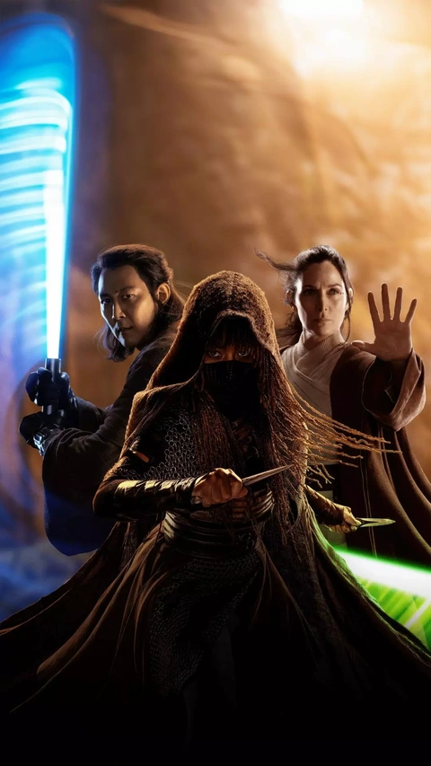 Three Star Wars Characters in Battle Stance