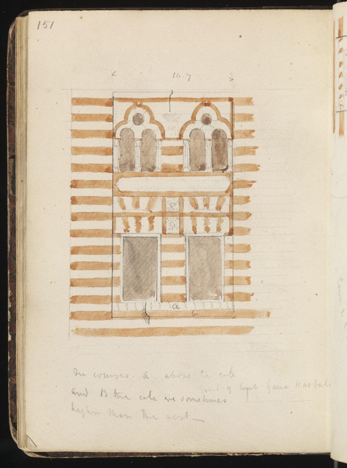 Architectural Window Facade Sketch