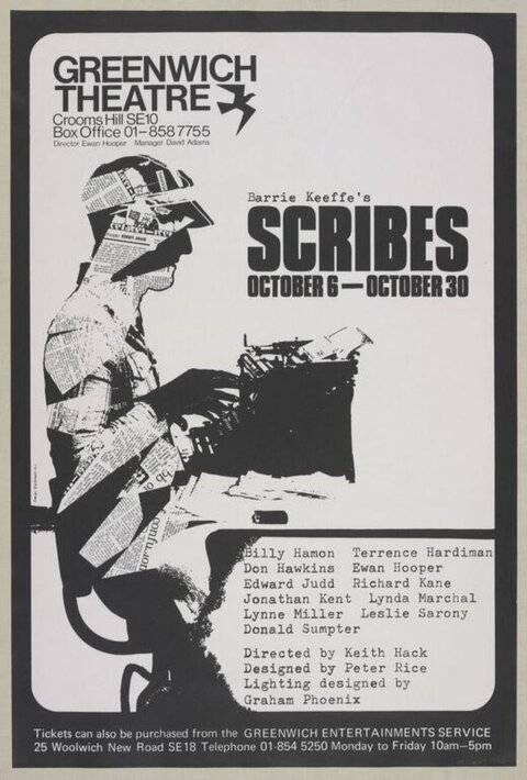 Greenwich Theatre Scribes Play Poster
