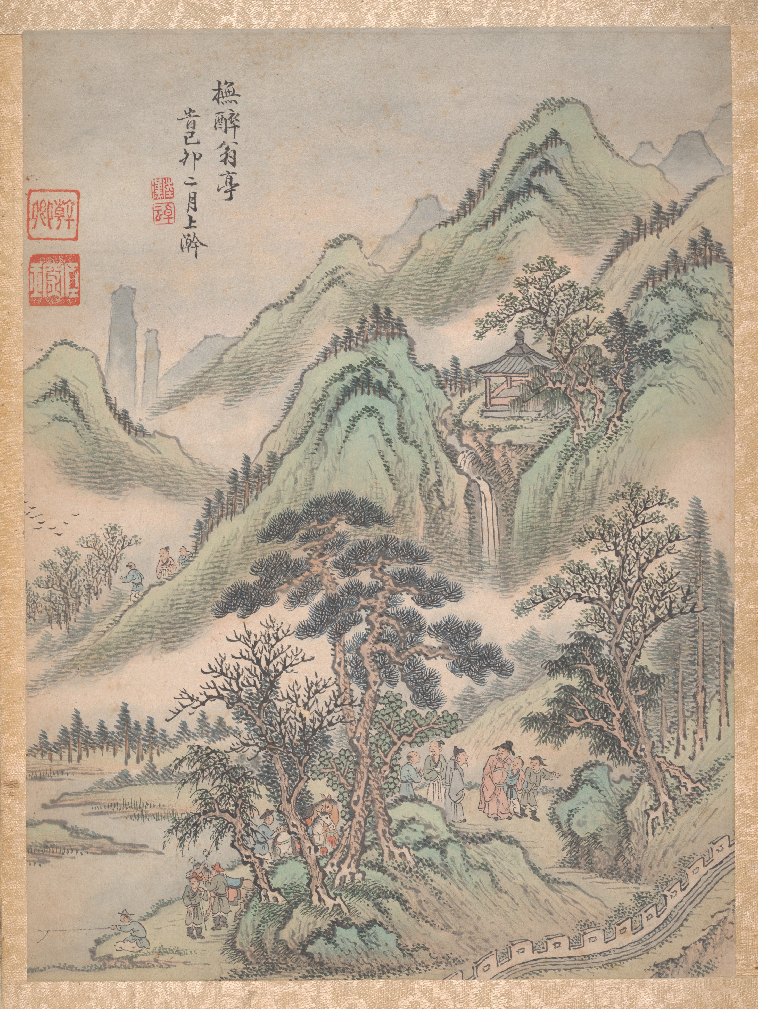 Traditional Chinese Zuiweng Pavilion Painting