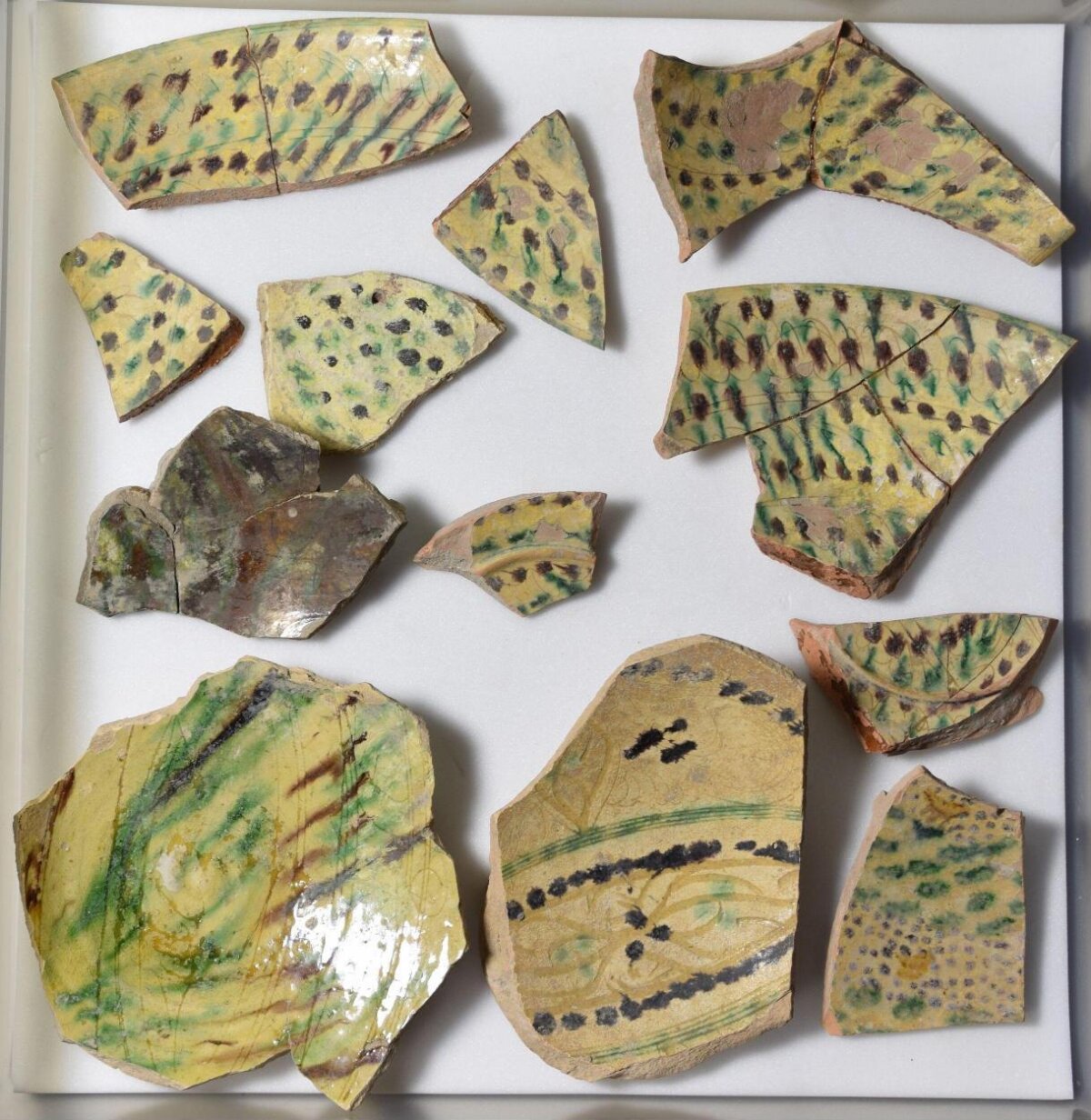 Ancient Polychrome Pottery Shards