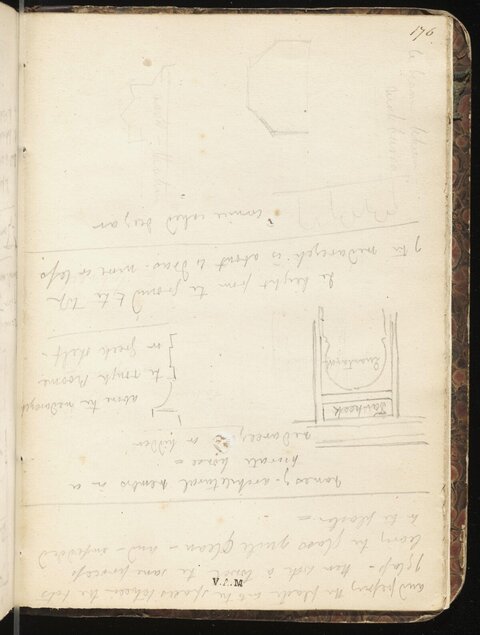 Old Notebook Page with Sketches and Notes