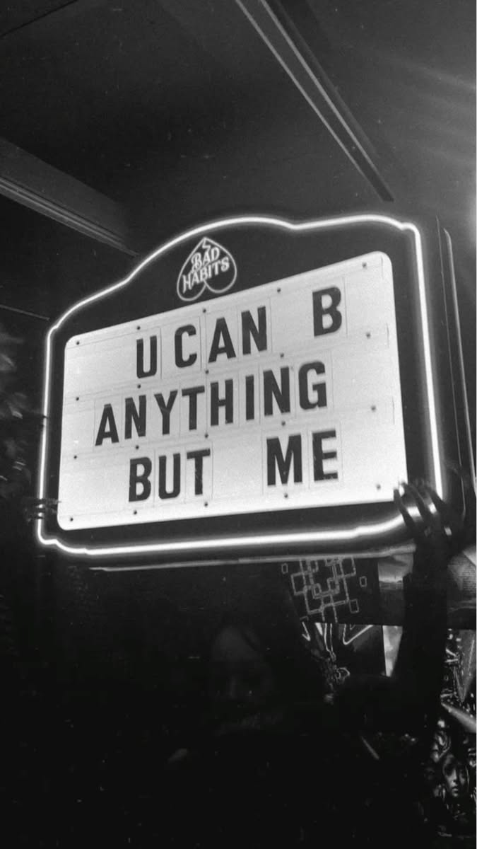 Bad Habits Neon Quote Sign