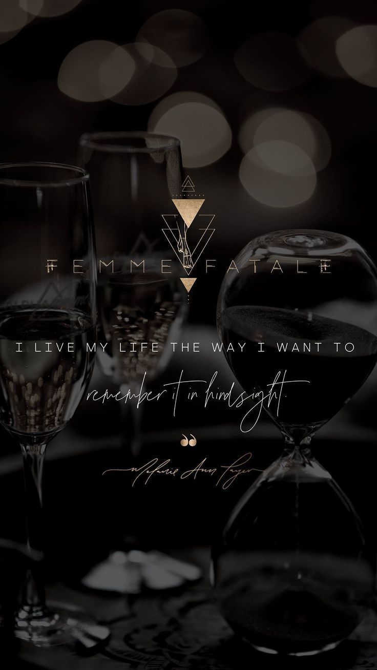 Femme Fatale Quote Art with Wine Glasses