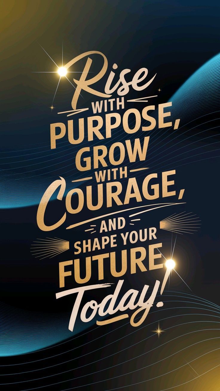 Rise With Purpose Motivational Quote