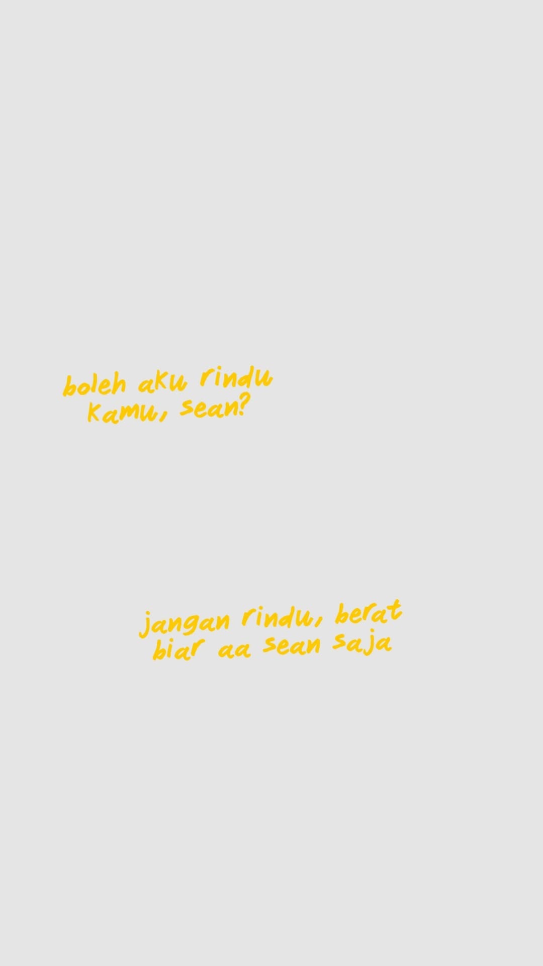 Yellow Handwritten Longing Quote