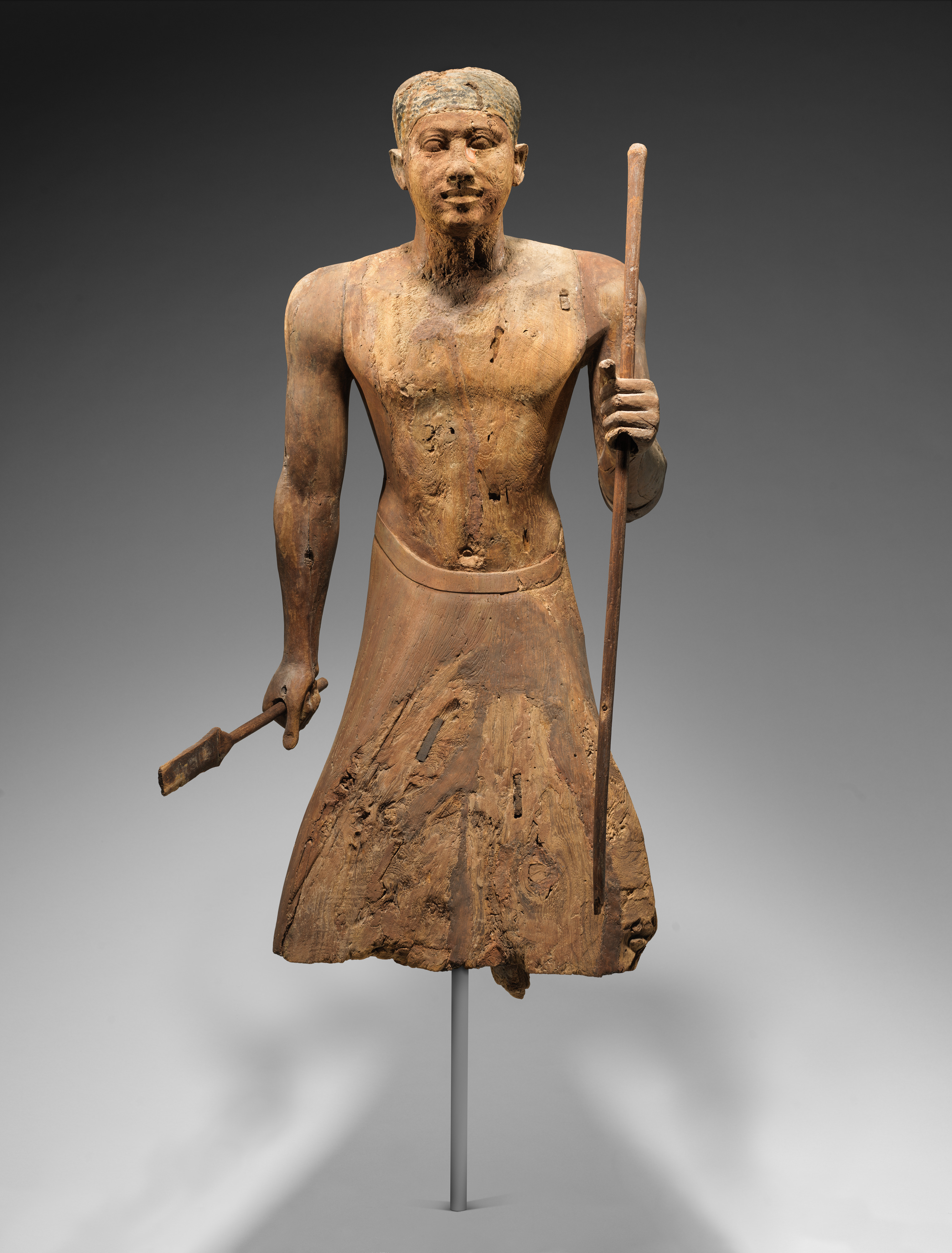 Ancient Egyptian Wooden Male Statue