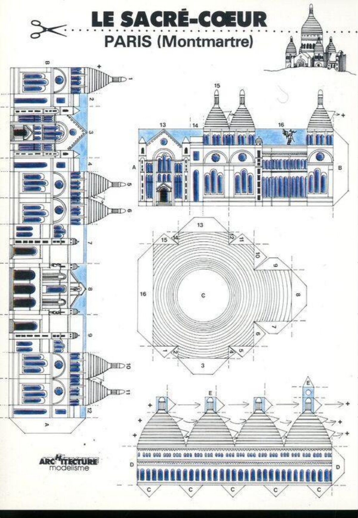 Sacré-Cœur Paris Paper Craft Template