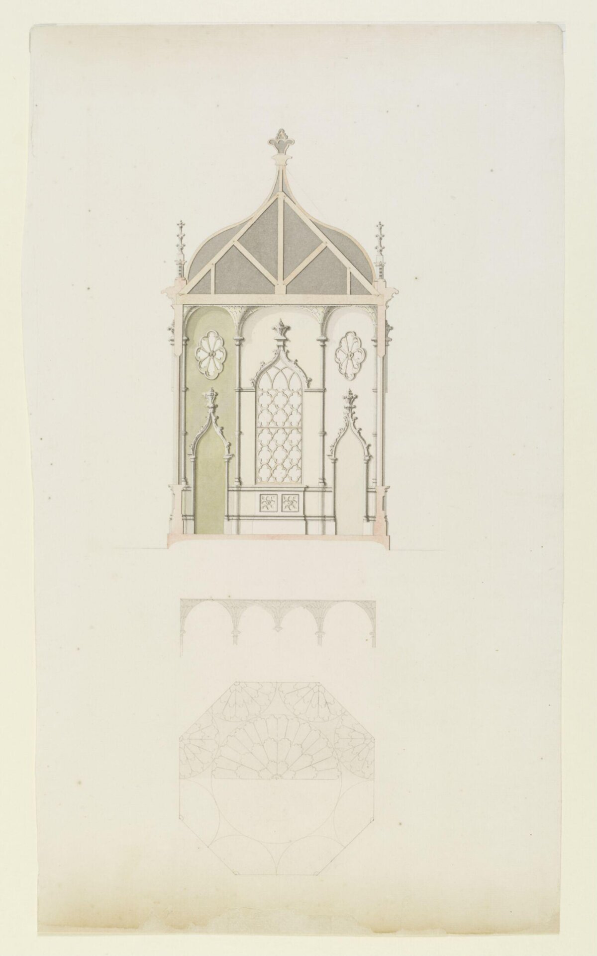 Gothic Architectural Design Drawing
