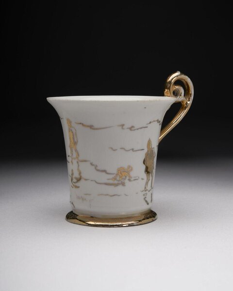 Gilded Painted Porcelain Cup