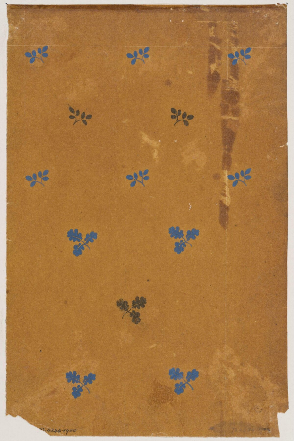 Vintage Leaf Motif Pattern Paper