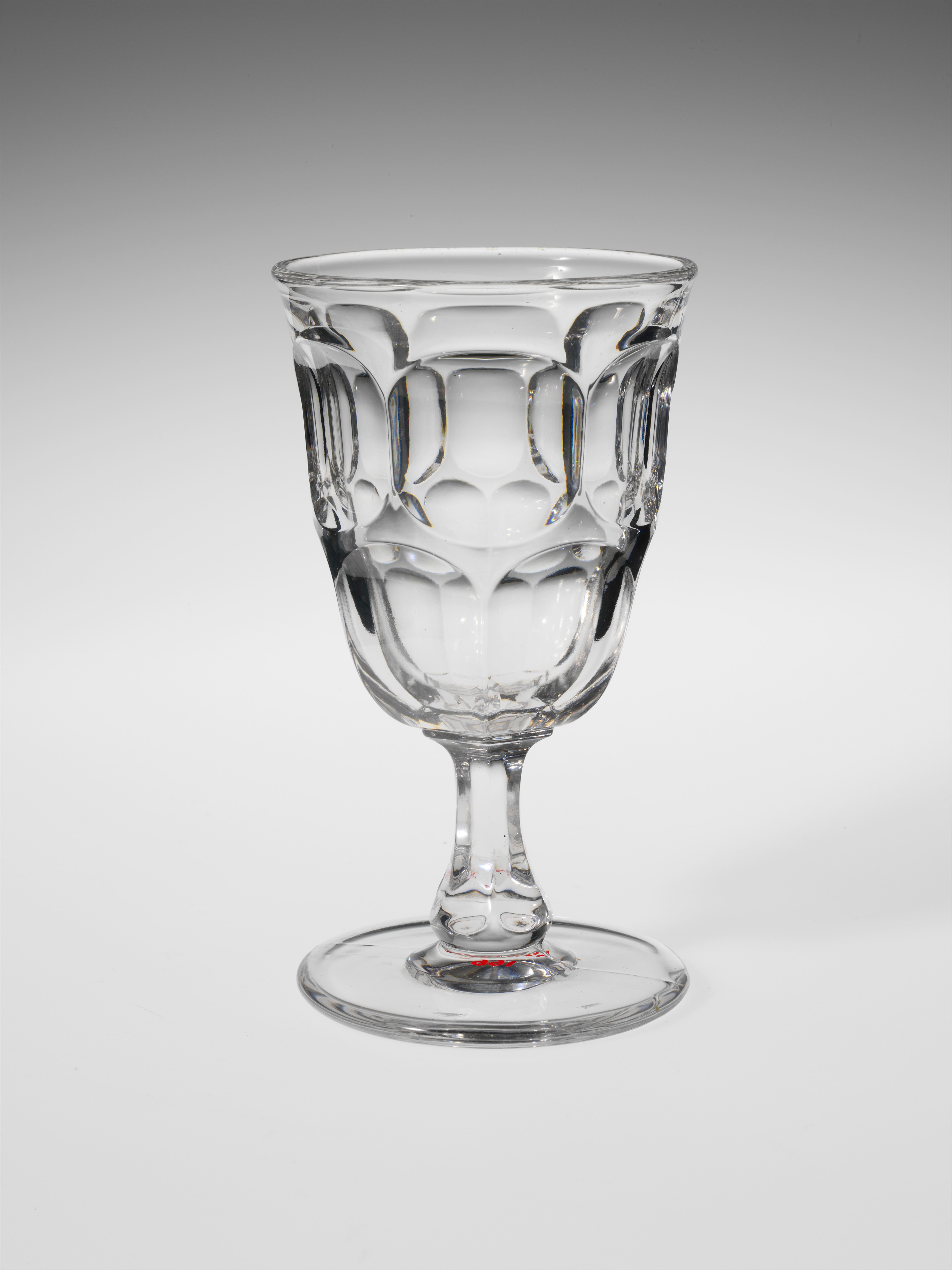 Clear Cut Glass Stemmed Goblet