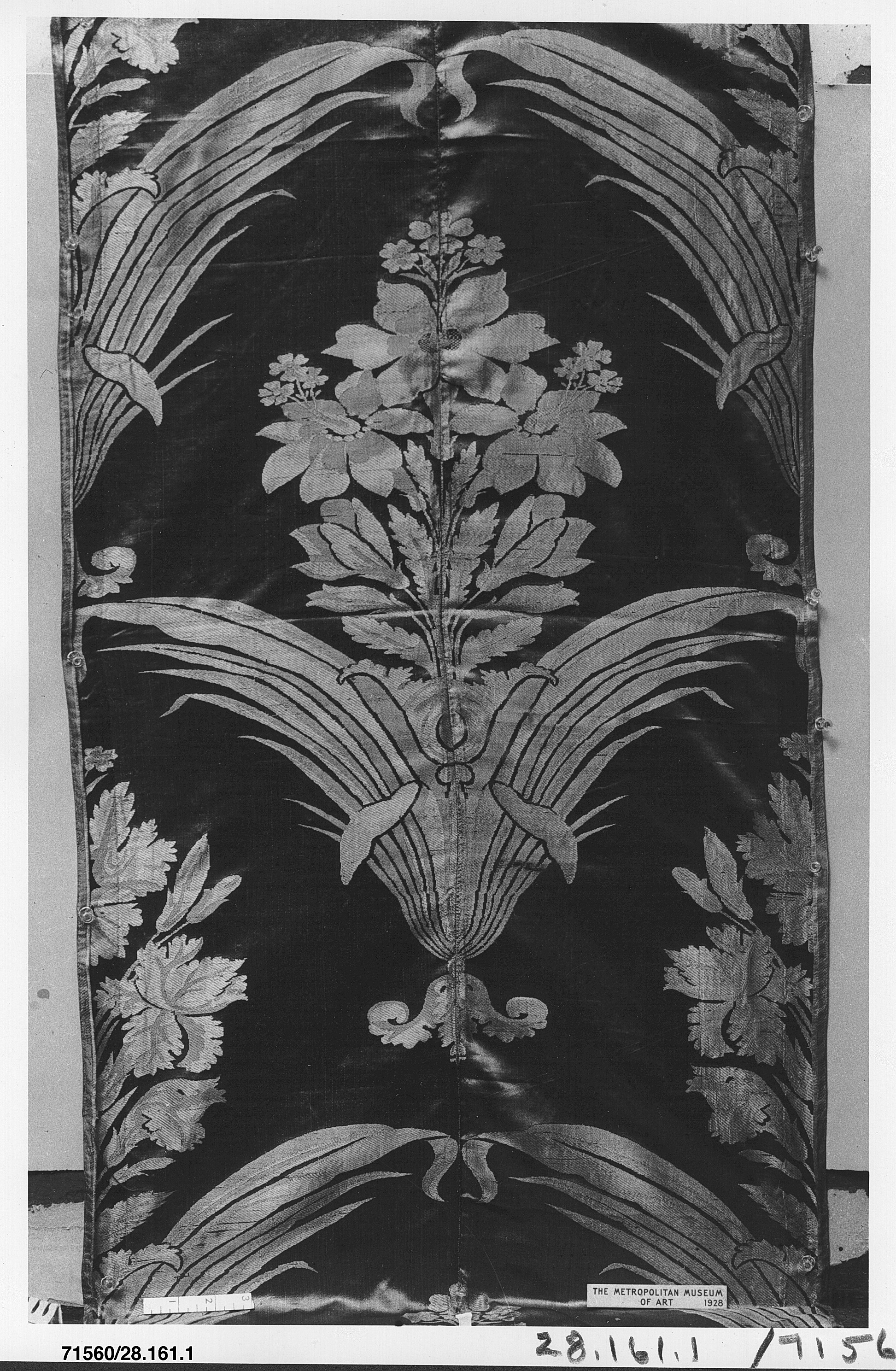 Floral Motif Woven Textile Panel