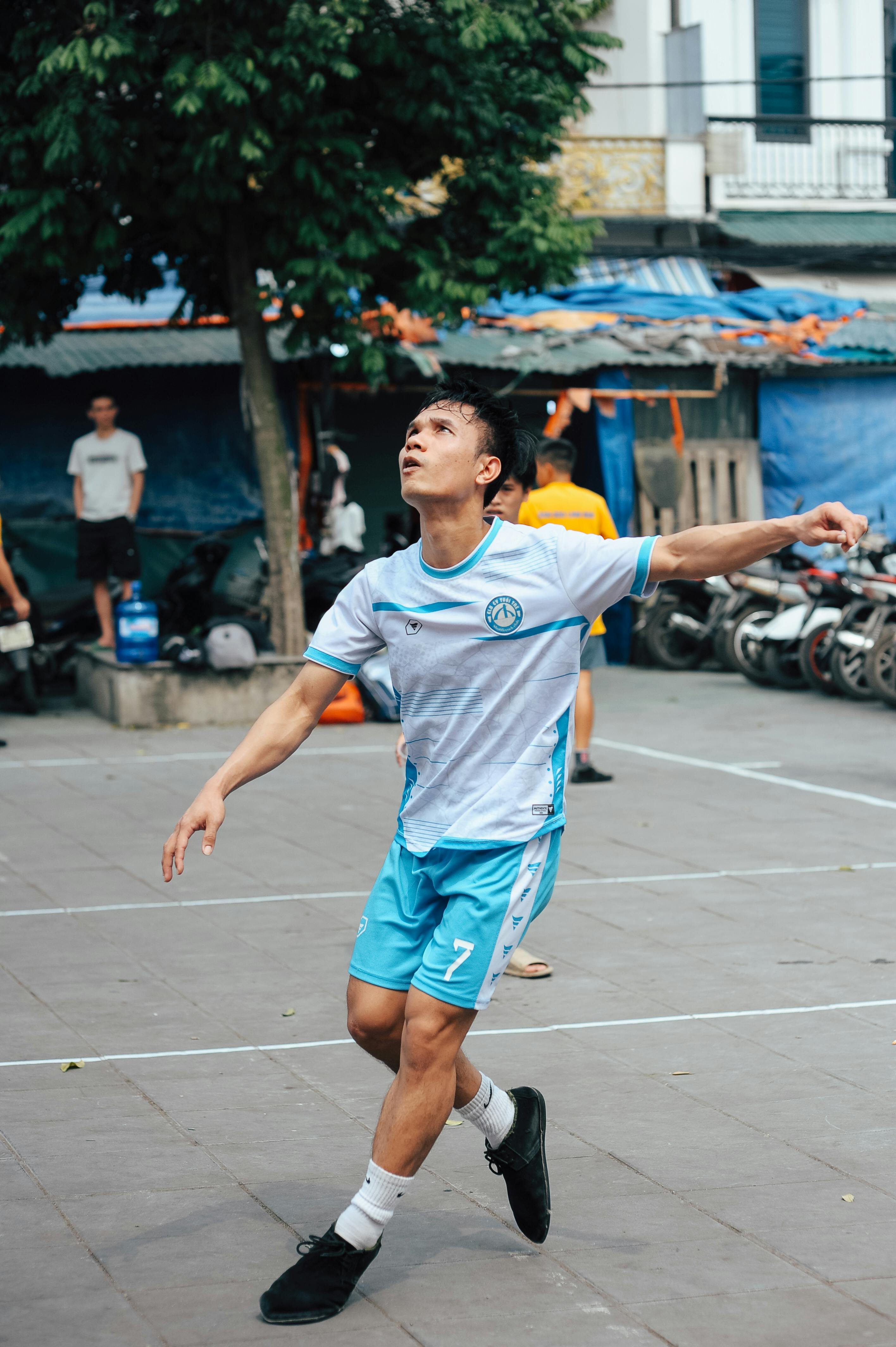 Athlete Playing Outdoor Court Sport