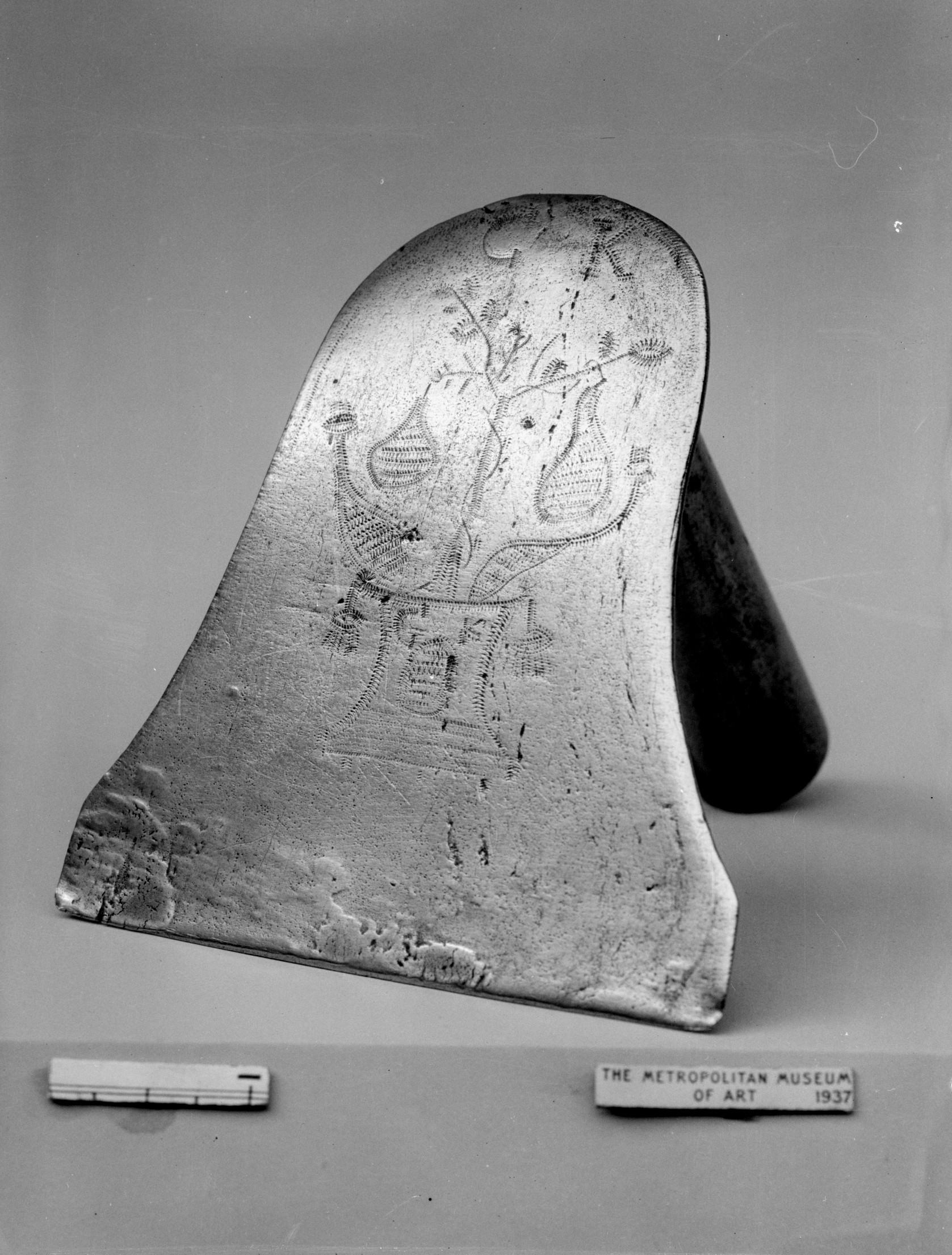 Engraved Bell-shaped Silver Artifact