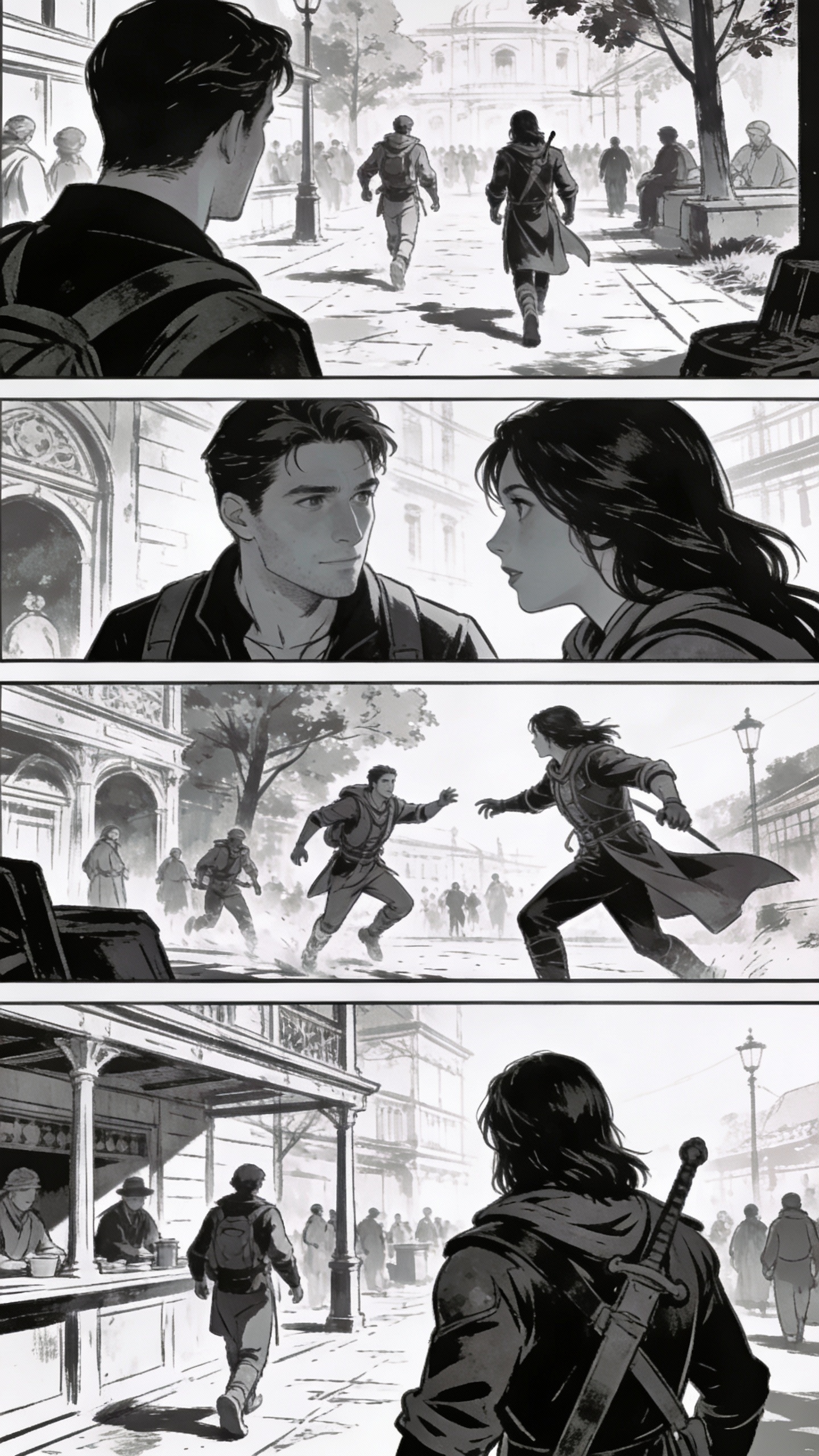 City Street Chase Comic Page