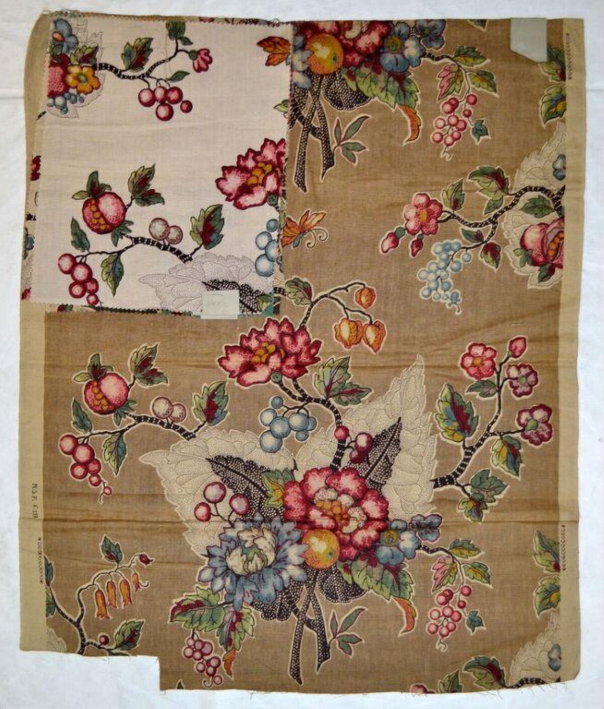Vintage Floral Fruit Printed Fabric