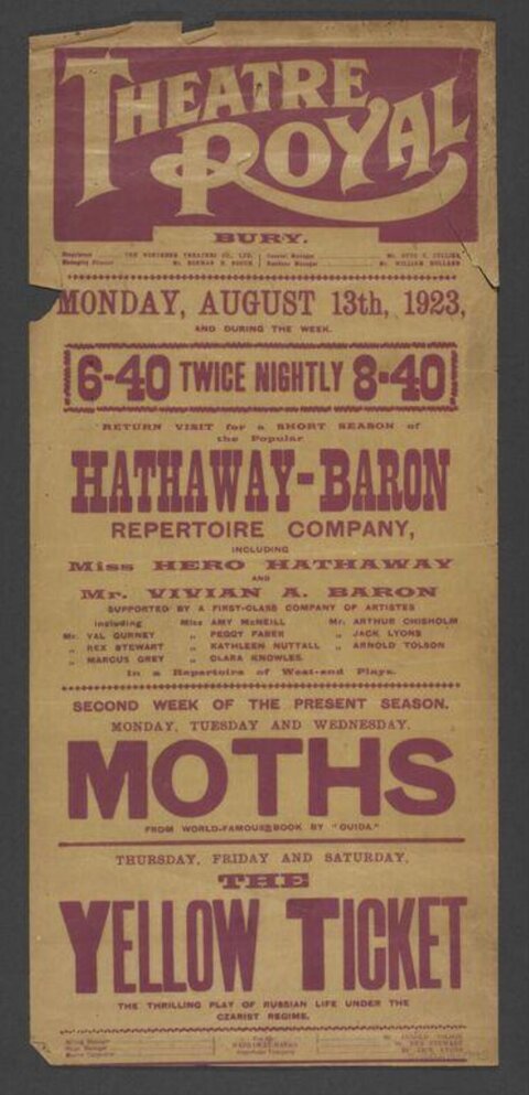 1923 Theatre Royal Playbill