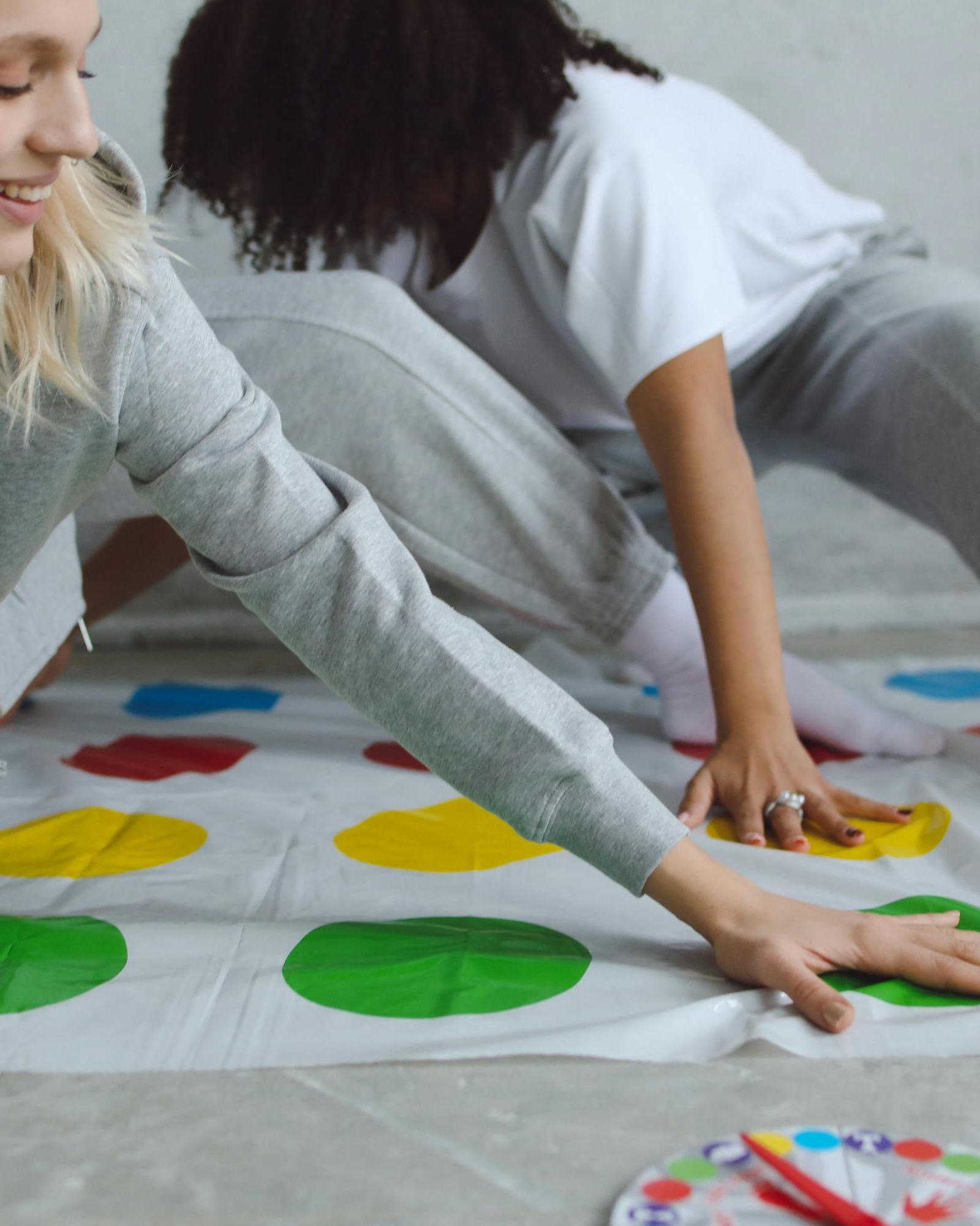 Two People Playing Twister