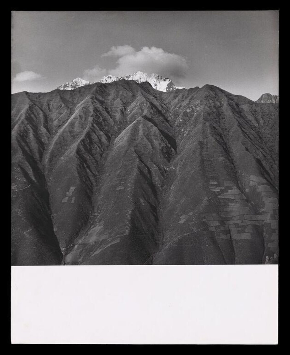 Black and White Snow-capped Mountain Landscape