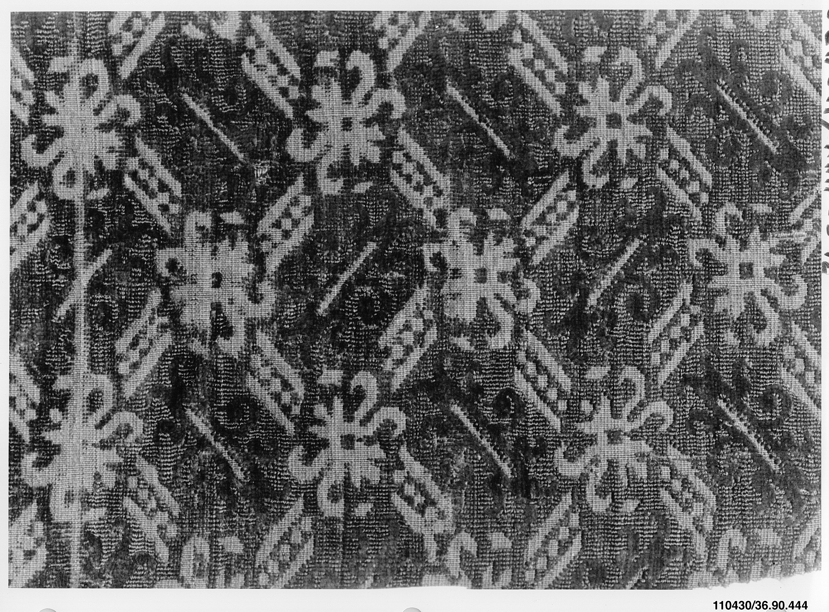 Antique Geometric Patterned Textile Fragment