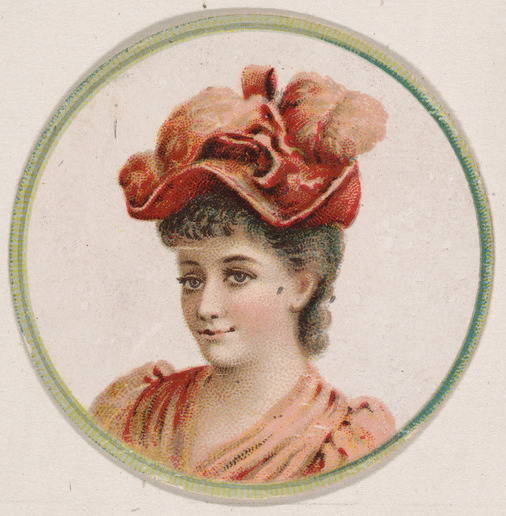 Vintage Portrait of Woman in Red Hat
