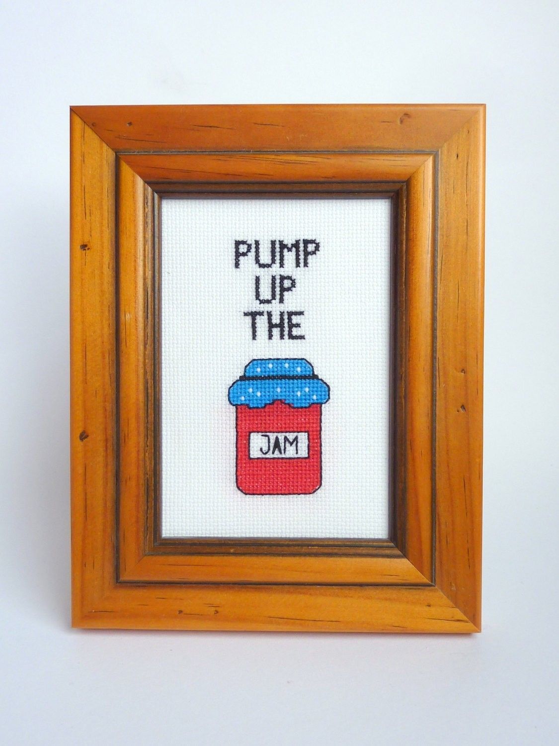 Pump Up The Jam Framed Cross Stitch