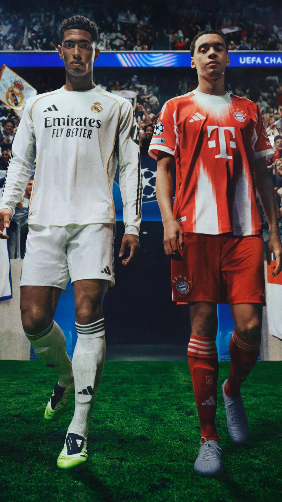 Two star footballers before Champions League match
