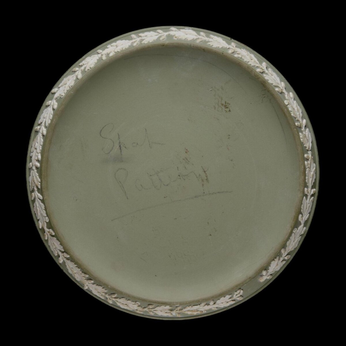 Reverse of Green Decorative Ceramic Dish