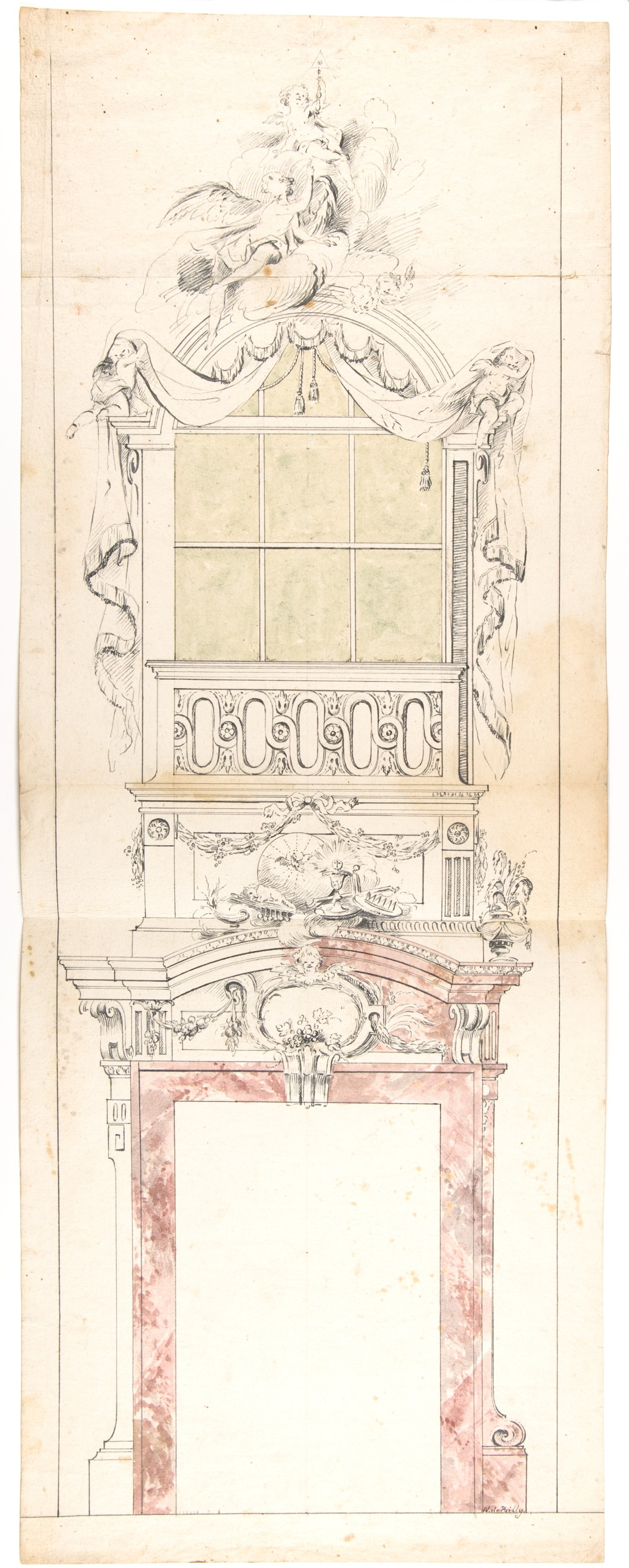 Ornate Doorway Architectural Sketch