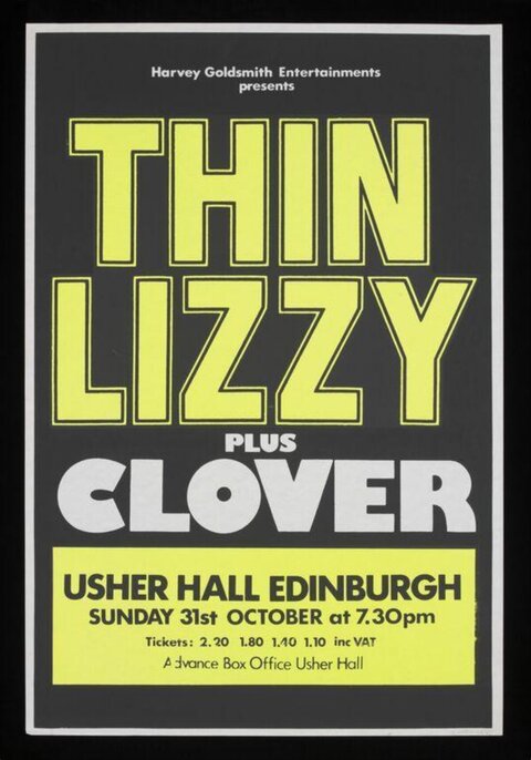 Thin Lizzy Edinburgh Concert Poster