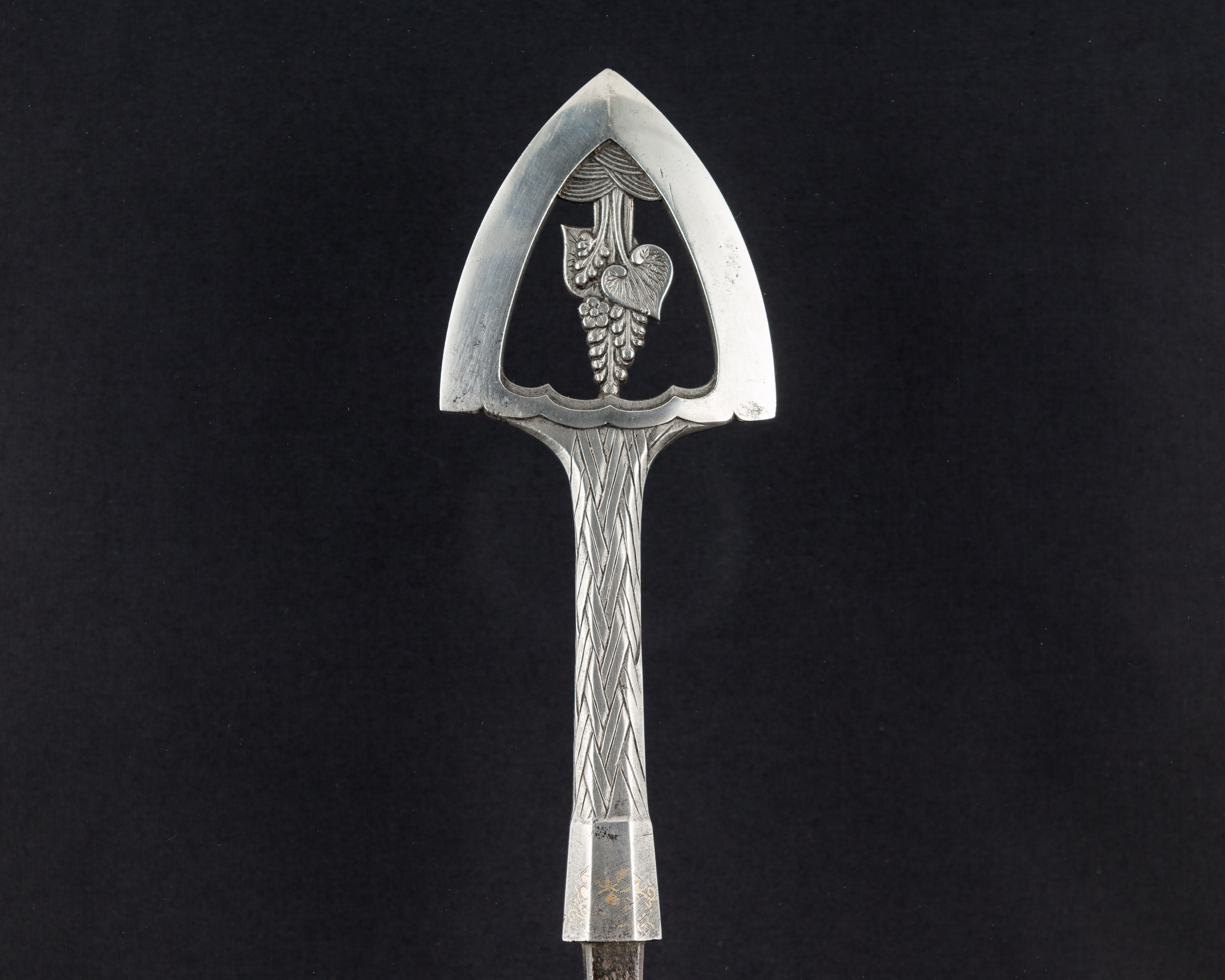 Ornately Carved Steel Arrowhead