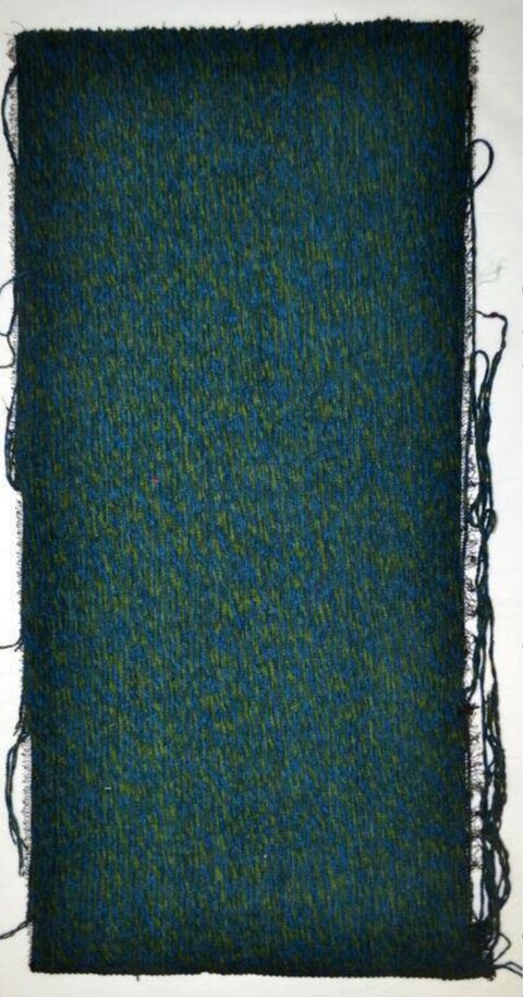 Blue Green Mixed Handwoven Fabric Sample