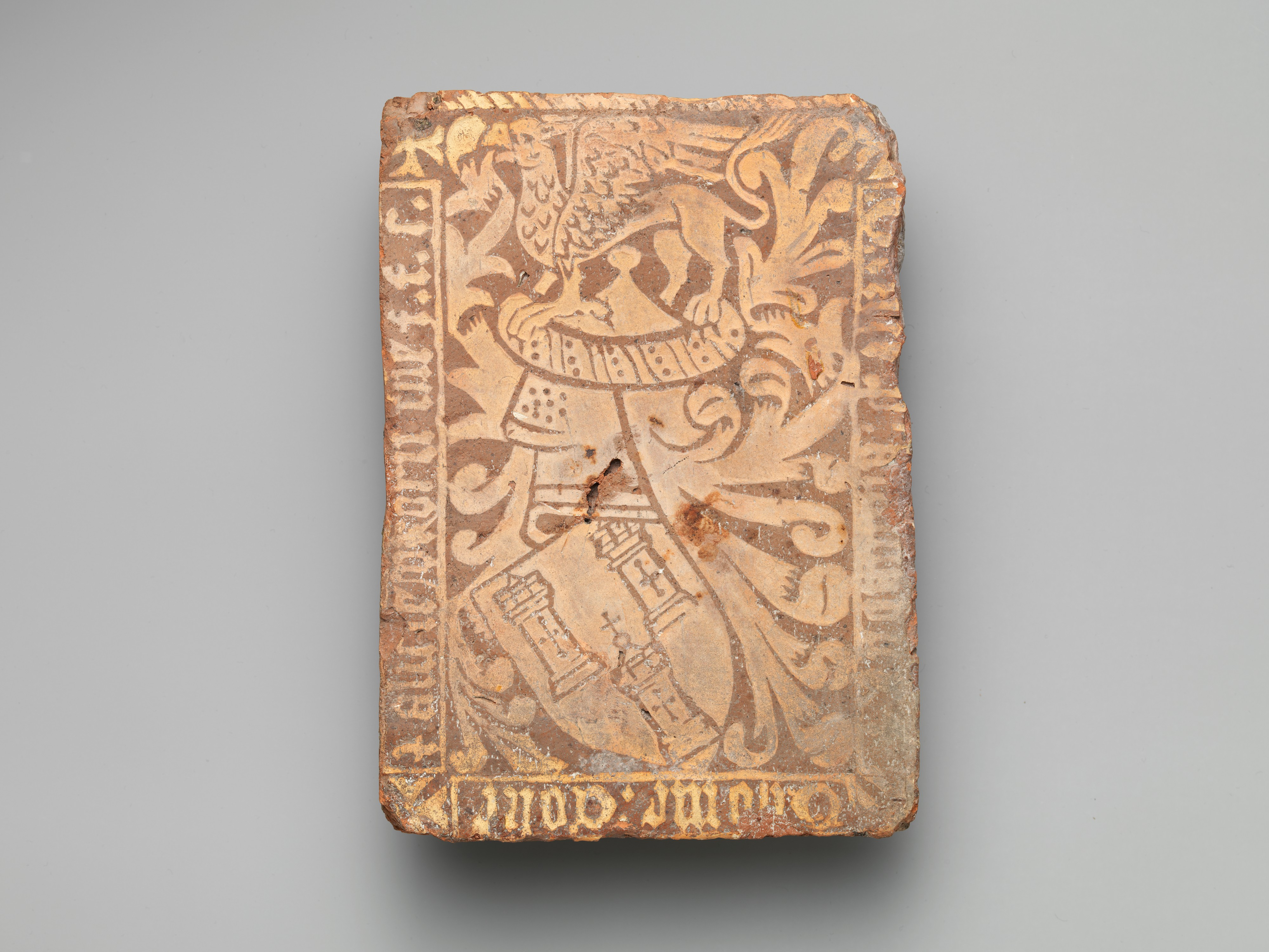 Medieval Heraldic Decorated Tile