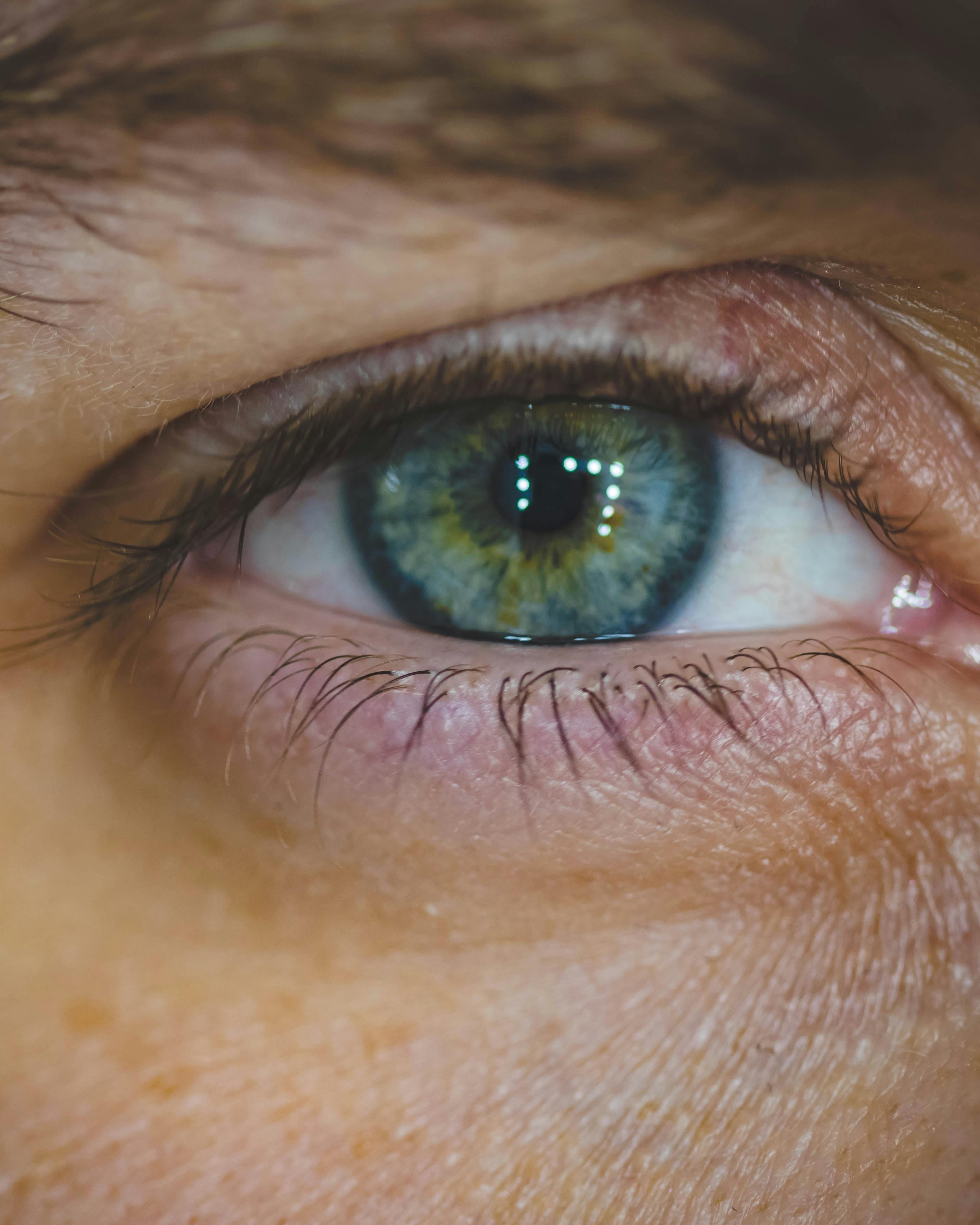 Close-Up of a Human Green-Blue Eye