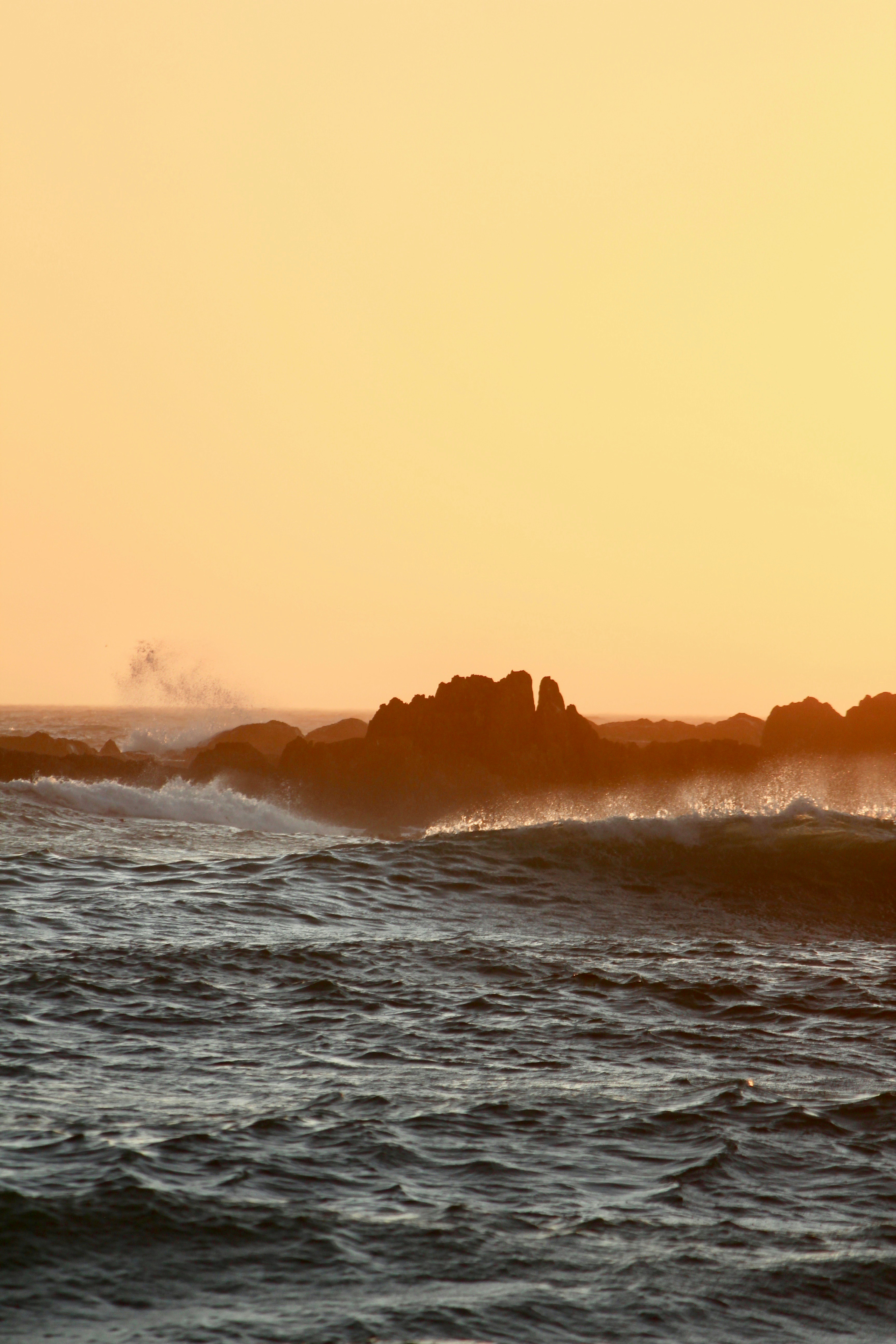 Coastal Sea at Golden Sunset