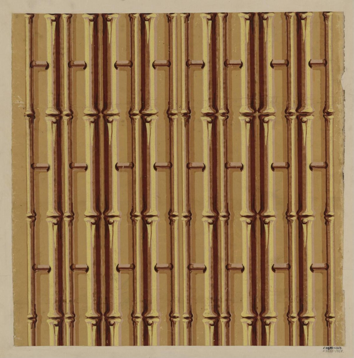 Vertical Bamboo Stalk Pattern Design