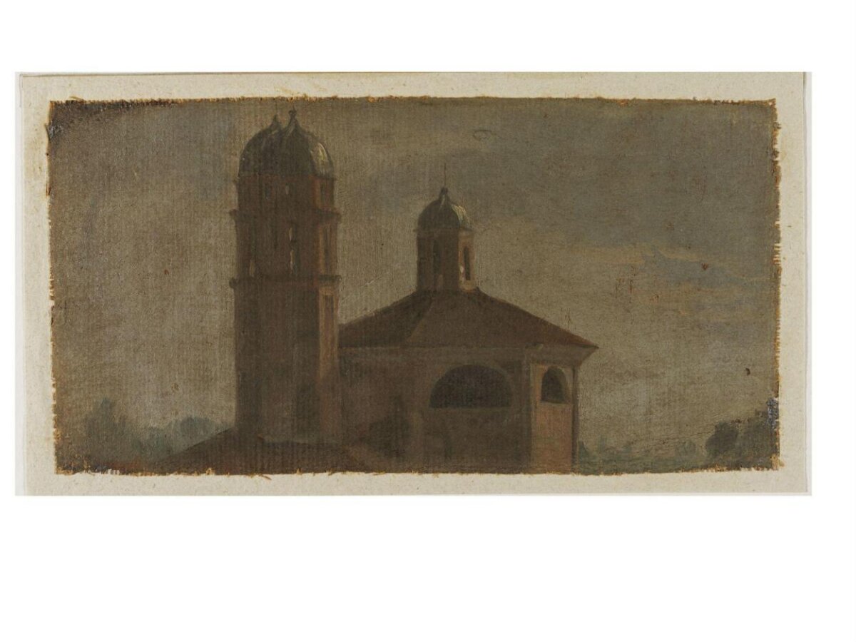 Sketch of Two Church Towers