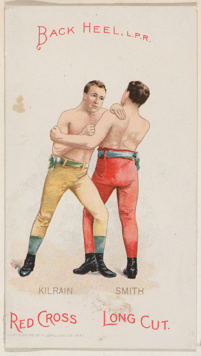 Vintage Back Heel Wrestling Trade Card